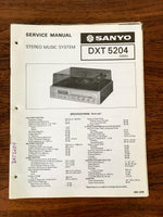 Sanyo DXT 5204 Stereo Service Manual *Original*