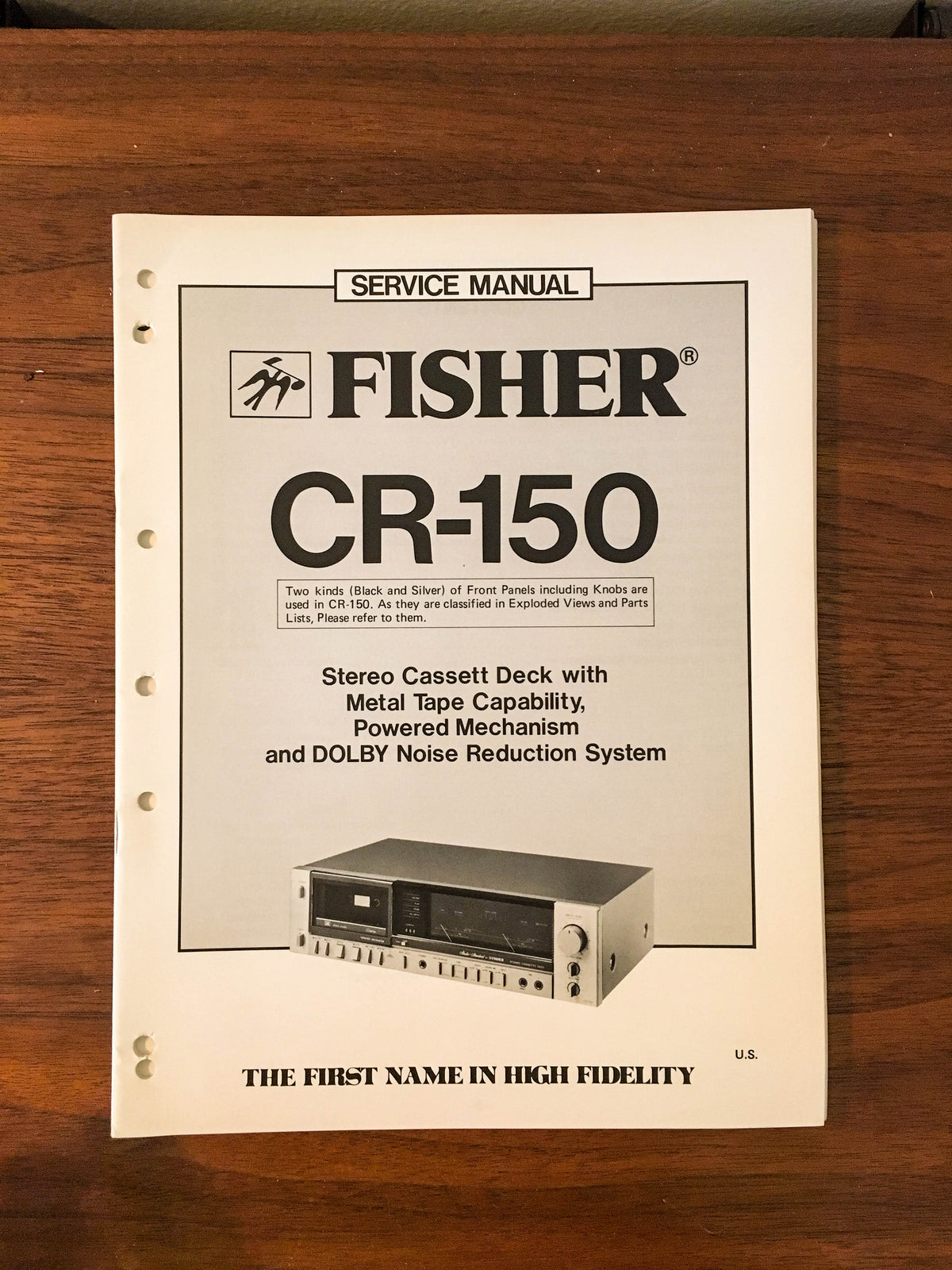 Fisher CR-150 Cassette Service Manual *Original*