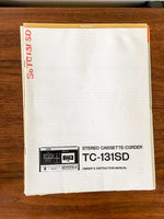 Sony TC-131SD Cassette Owners Manual *Original*