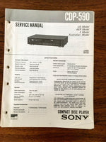 Sony CDP-590  Service Manual *Original*