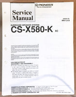 Pioneer CS-X580 K SPEAKER Service Manual *Original*