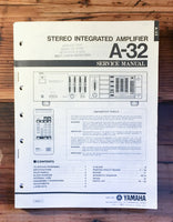 Yamaha A-32 Amplifier Service Manual *Original*