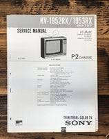 Sony KV-1952RX KV-1953RX TV  Service Manual *Original*