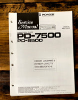 Pioneer PD-6500 PD-7500 CD Player  Service Manual *Original*