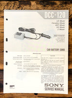 Sony DCC-120 Charger  Service Manual *Original*