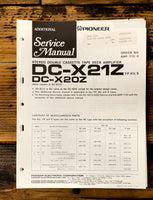 Pioneer DC-X21Z DC-X20Z Stereo Add. Service Manual *Original*