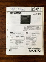 Sony HCD-441 CD Receiver Service Manual *Original*