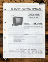 Sharp 14KV475 TV / Television Service Manual *Original*