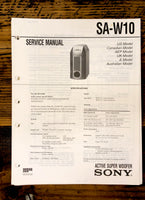 Sony SA-W10 Speaker  Service Manual *Original*