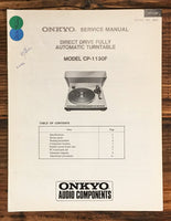 Onkyo CP-1130F Record Player / Turntable  Service Manual *Original*