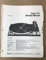 Dual Model 1211 Record Player / Turntable Service Manual *Original* #2