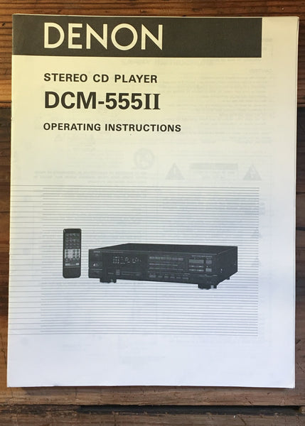 Denon DCM-555 II CD Player User / Owners Manual *Original*