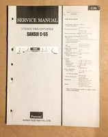 Sansui C-55 Pre Amplifier / Preamp Service Manual *Original*