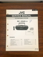 JVC RC-X540 RADIO / BOOMBOX Service Manual *Original*
