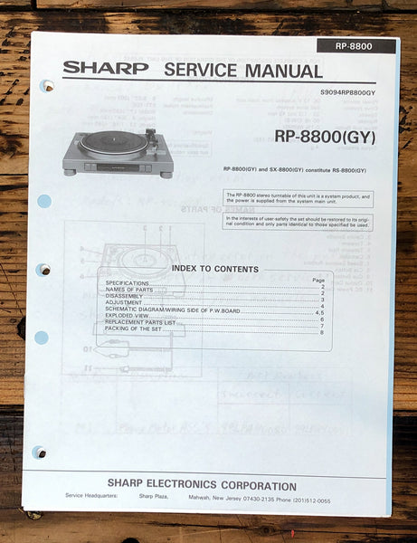 Record Player / Turntable Service Manual *Original* – Vintage Audio ...