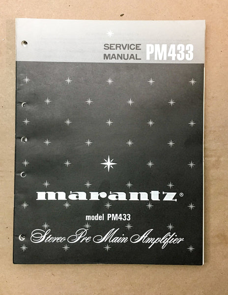 Marantz PM-433 PM33 Preamp / Preamplifier Service Manual *Original*
