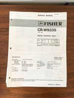 Fisher CR-W9335 Cassette Service Manual *Original*