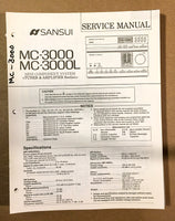 Sansui MC-3000 MC-3000L Stereo  Service Manual *Original*