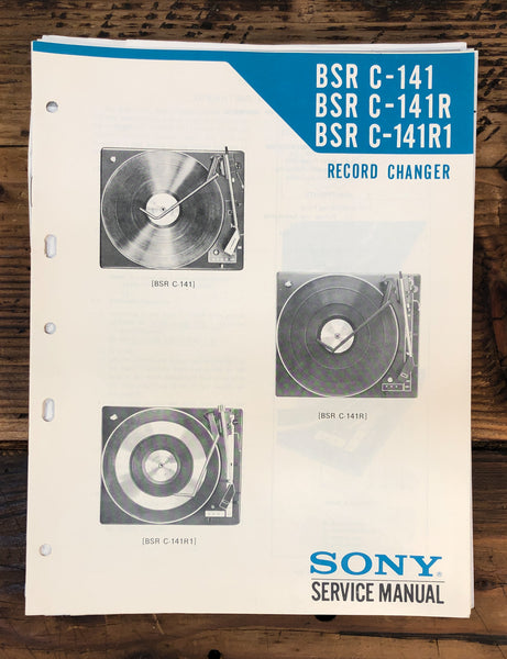 Sony / BSR C-141 C-141R C-141R1 Turntable  Service Manual *Original*