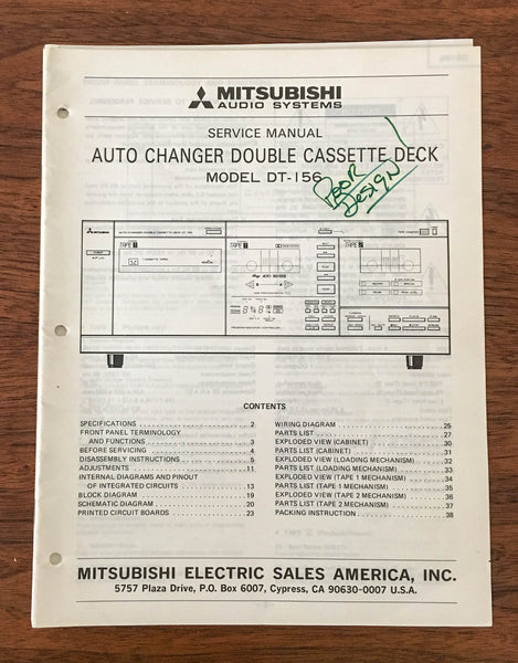 Mitsubishi DT-156  Service Manual *Original* #2