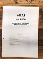 Akai S1000 S-1000 Sampler  Schematic & PC Board Manual *Original*