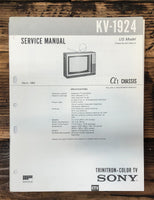 Sony KV-1924 TV  Service Manual *Original*