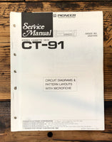 Pioneer CT-91 Cassette Service Manual *Original*