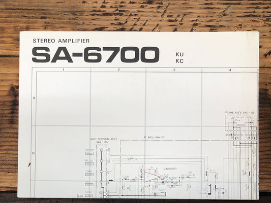 Pioneer SA-6700 KU KC Amplifier  Service Manual *Original*
