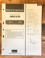 Sansui SE-99 Equalizer Service Manual *Original*