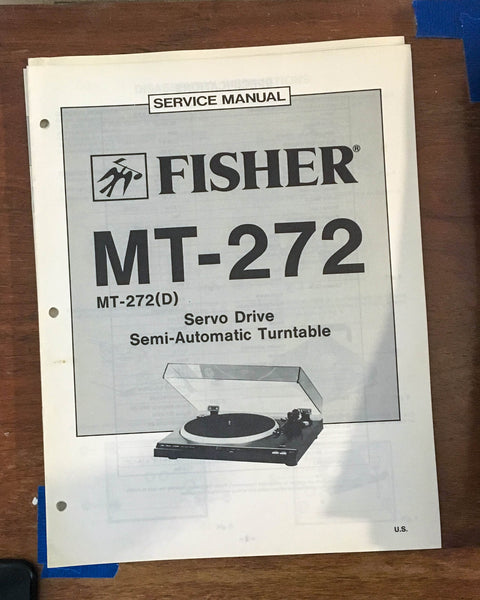 Fisher MT-272 Record Player / Turntable Service Manual *Original*