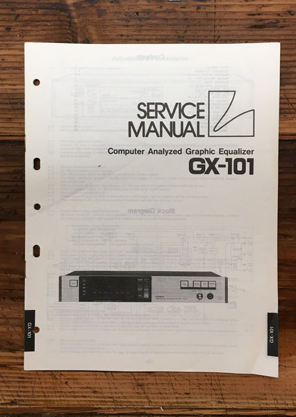 Luxman GX-101 Graphic Equalizer  Service Manual *Original*