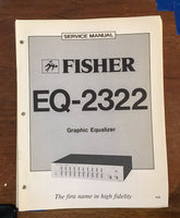 Fisher EQ-2322  Service Manual *Original*