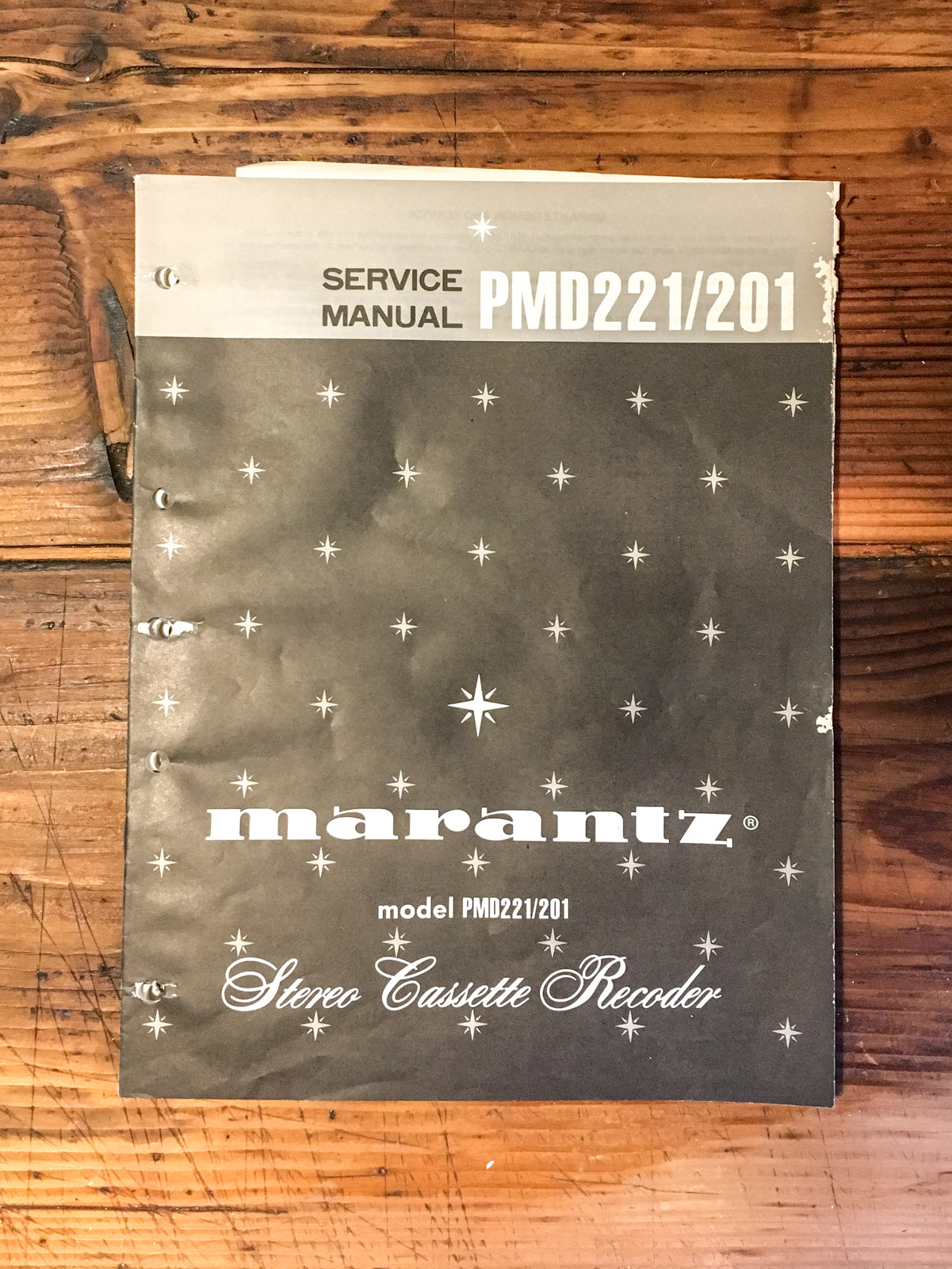 Marantz PMD-221 PMD-201 Cassette Service Manual *Original*
