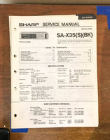 Sony SA-X35 Receiver Service Manual *Original*