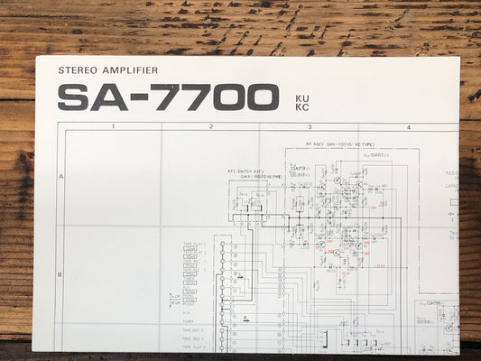Pioneer SA-7700 KU KC Amplifier  Service Manual *Original*