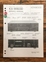 Kenwood KX-W8030 Cassette  Service Manual *Original*