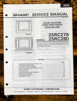 Sharp 25RC279 25RC280 TV / Television Service Manual *Original*