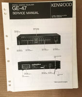 Kenwood GE-47 Equalizer Service Manual *Original*