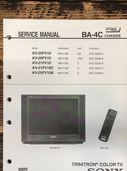 Sony KV-20FV10 -21FV10 -25FV10A TV  Service Manual *Original*