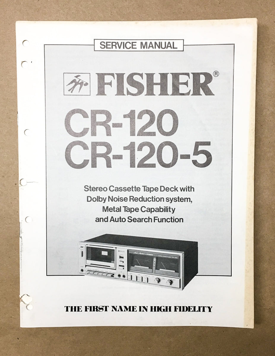 Fisher 120 CR-120-5 Cassette Service Manual *Original*