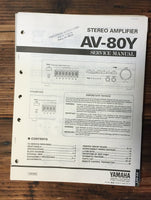 Yamaha AV-80Y Amplifier Service Manual *Original*