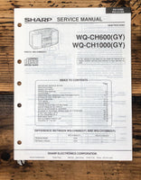 Sharp WQ-CH600 CH1000 Radio Service Manual *Original*