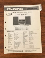 Panasonic SC-8700 Stereo Service Manual *Original*