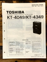 Toshiba KT-4049 KT-4349 Cassette Service Manual *Original*