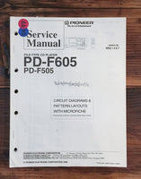 Pioneer PD-F605 PD-F505 CD Player 1 Service Manual *Original*