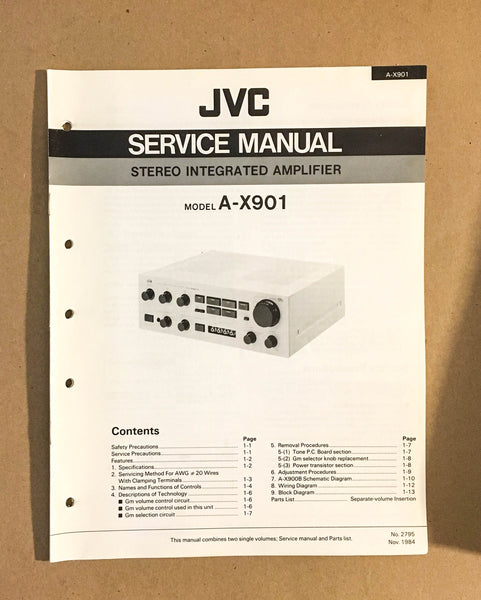 JVC A-X901 Amplifier  Service Manual *Original*