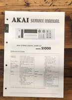 Akai S1000 S-1000 Sampler  Service Manual *Original*