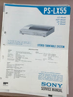 Sony PS-LX55  Turntable Record Player  Service Manual *Original*
