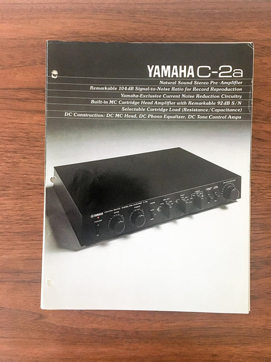 Yamaha C-2A Preamp / Preamplifier 3 pg Fold Out Dealer Brochure *Original*