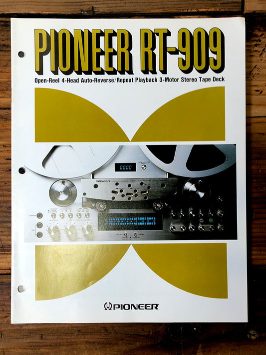 Pioneer RT-909 Reel to Reel 8 pg Dealer Brochure *Orig*